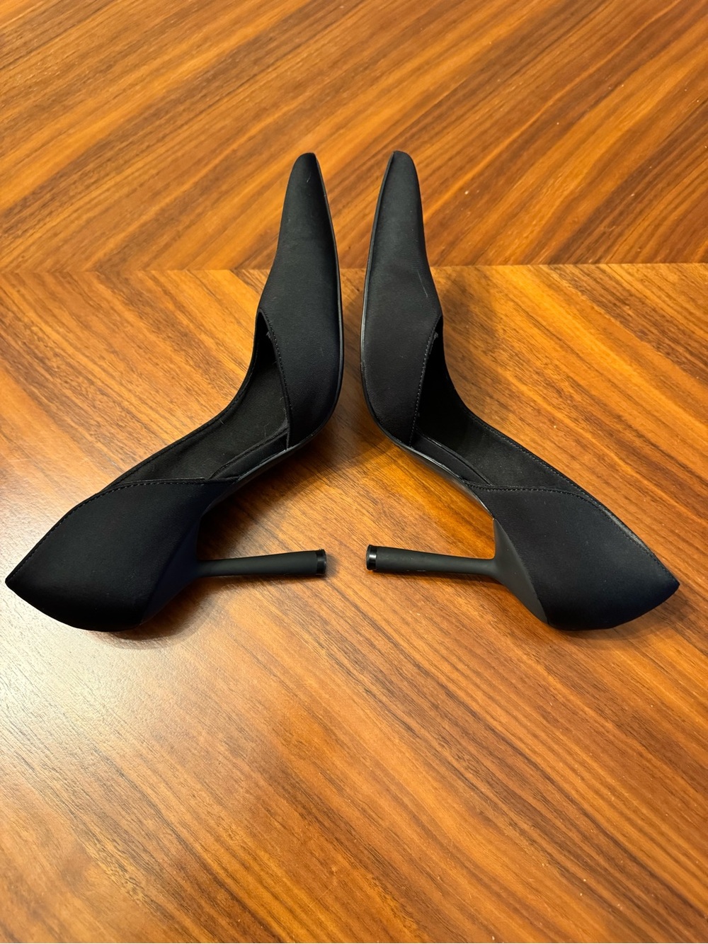 Zara Black D’Orsay Pointed Toe Stiletto Heels US 9 - Picture 5 of 12